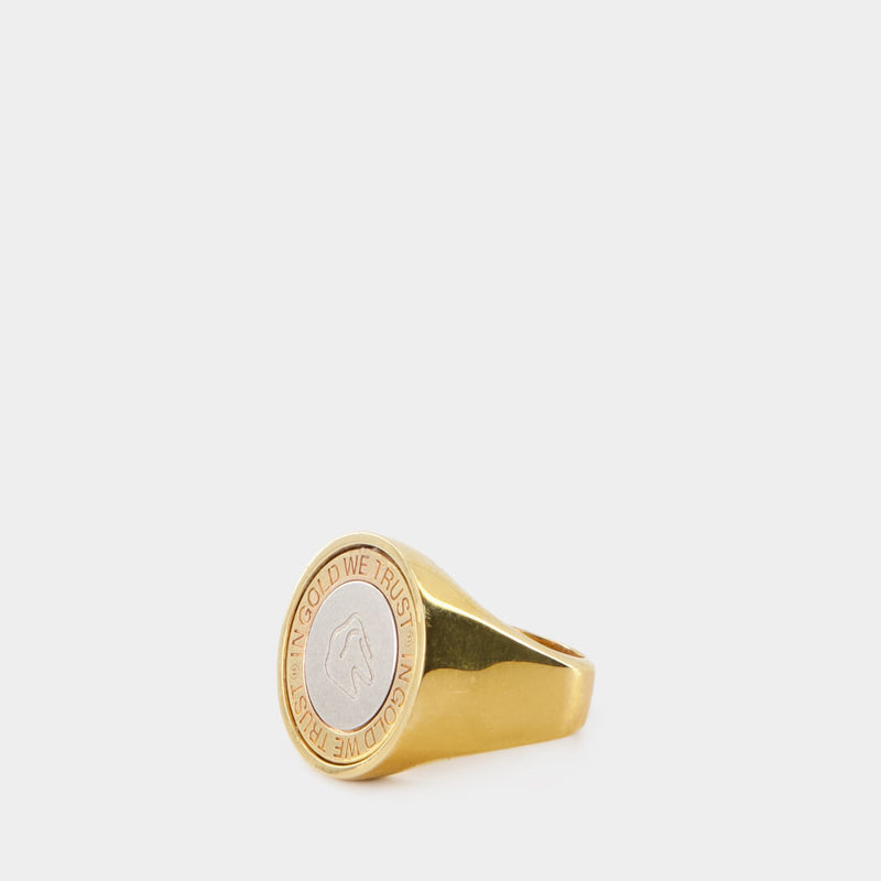 In Gold We Trust Signet Ring 金属戒指