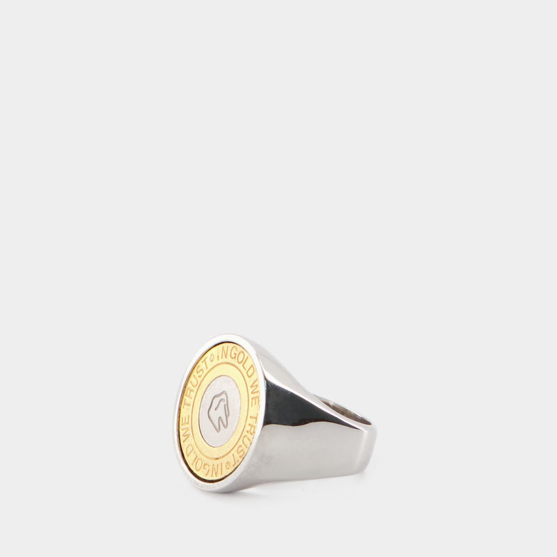 In Gold We Trust Signet Ring 金属戒指
