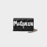 Small Skull Hobo Bag - Alexander Mcqueen -  Black/Ivory - Leather