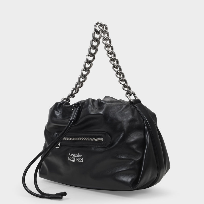 The Ball Bag in Black Leather