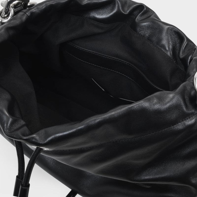 The Ball Bag in Black Leather