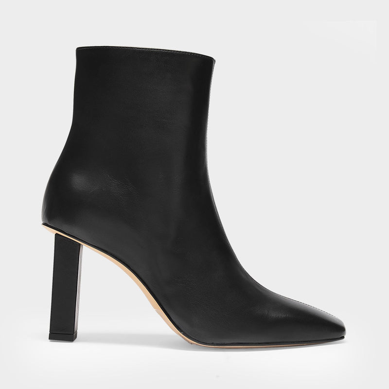 Anny Nord Bottines Joan Le Carré 皮质方跟踝靴正品