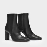 Anny Nord Bottines Joan Le Carré 皮质方跟踝靴正品