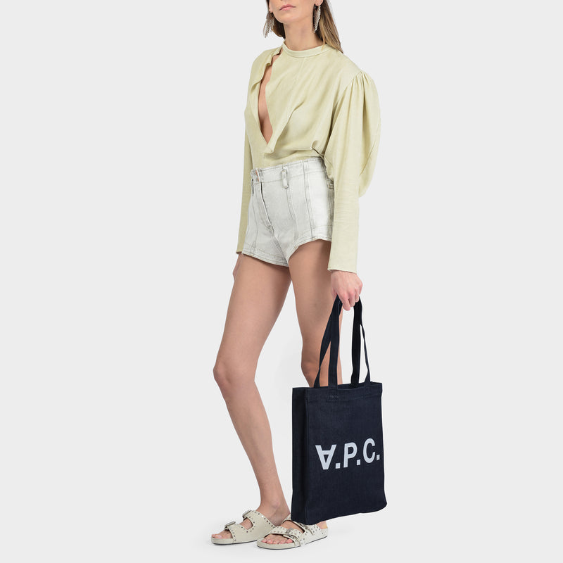 Laure Tote Bag - A.P.C. - Indigo - Cotton