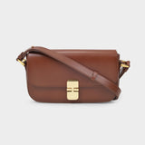 A.P.C. Sac Grace Baguette 压纹牛皮法棍包斜挎包