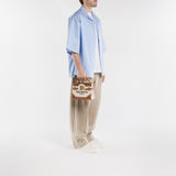 Bbuzz 22 Hobo Bag - Balmain - Stone/Brown - Canva