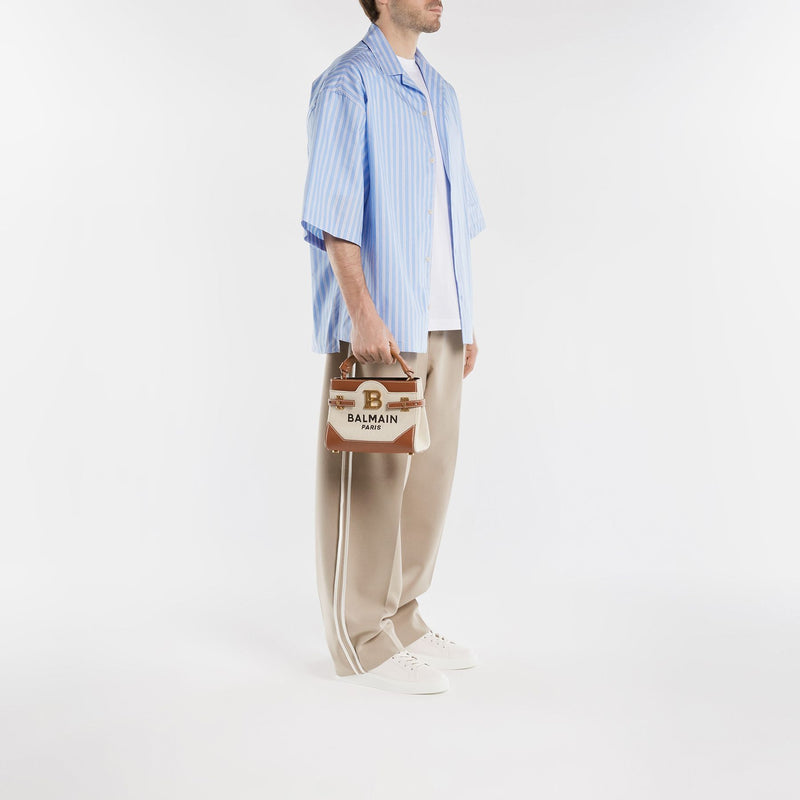 Bbuzz 22 Hobo Bag - Balmain - Stone/Brown - Canva