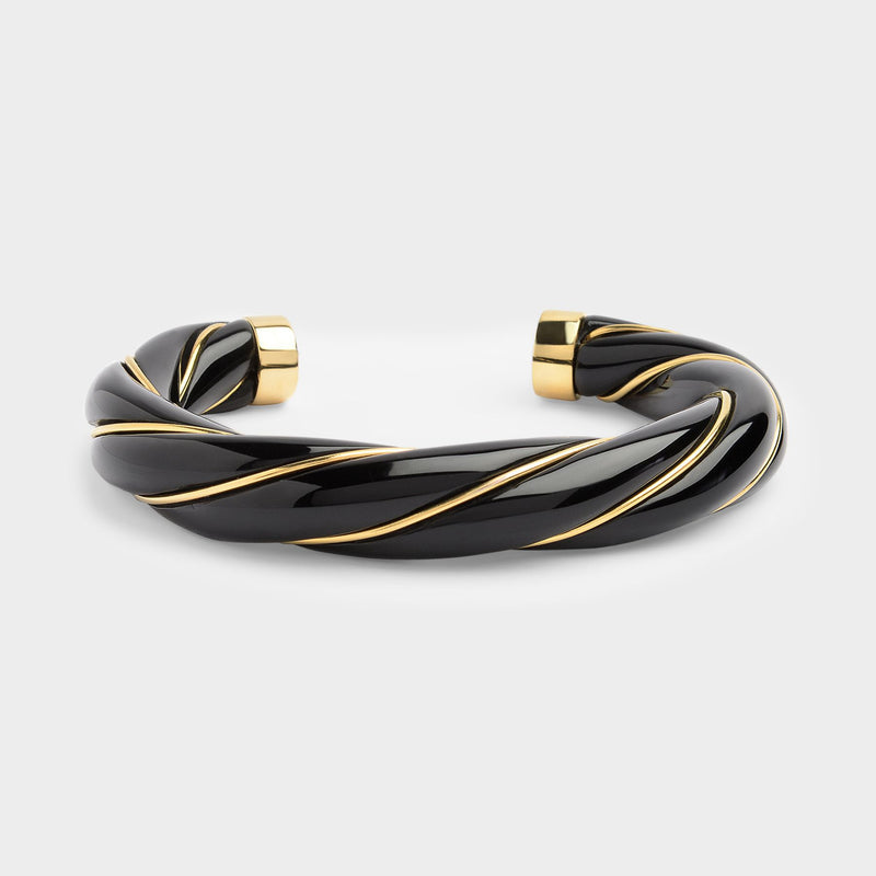 Diana Twisted Bracelet in Black Metal