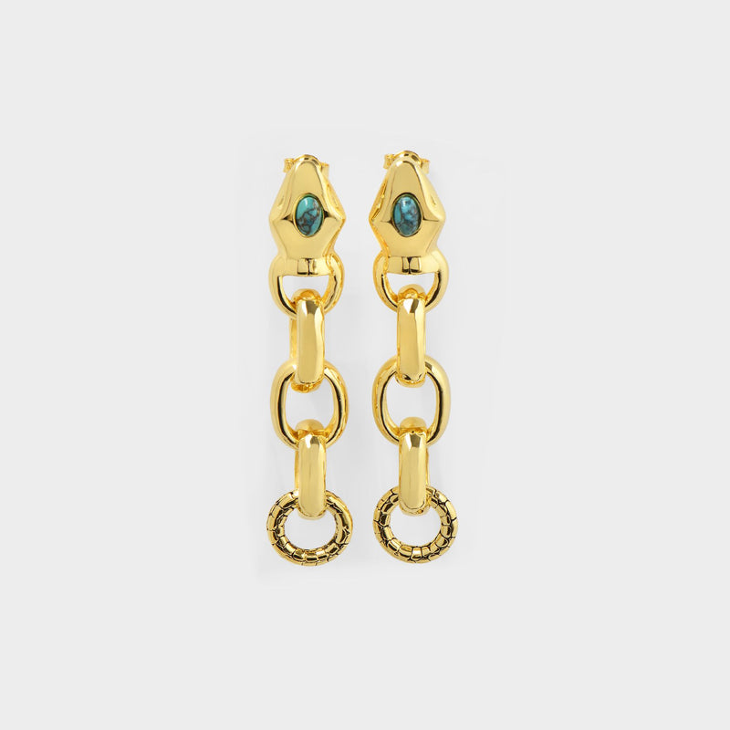 Aurelie BidermannTao 绿松石装饰金属耳环正品