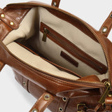 Zippy Pm Bag in Brown Cracked Leather