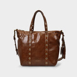 Zippy Pm Bag in Brown Cracked Leather