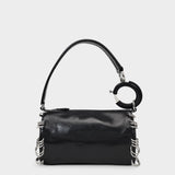 Mini Rhombus Bag in Black Leather