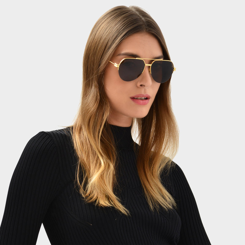 Sunglasses In Gold Metal Bv1046S