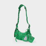 Le Cagole Bag XS in Green Leather