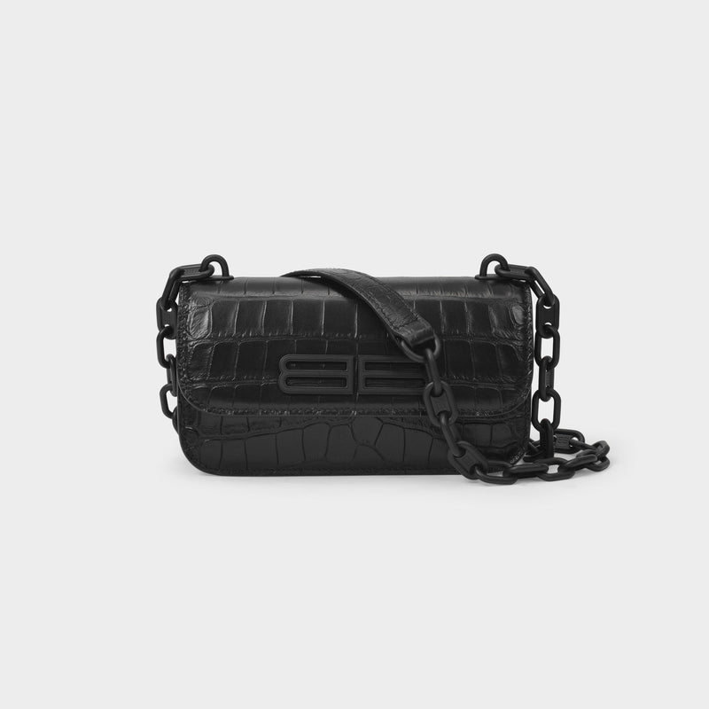 Gossip Bag XS in Black Leather