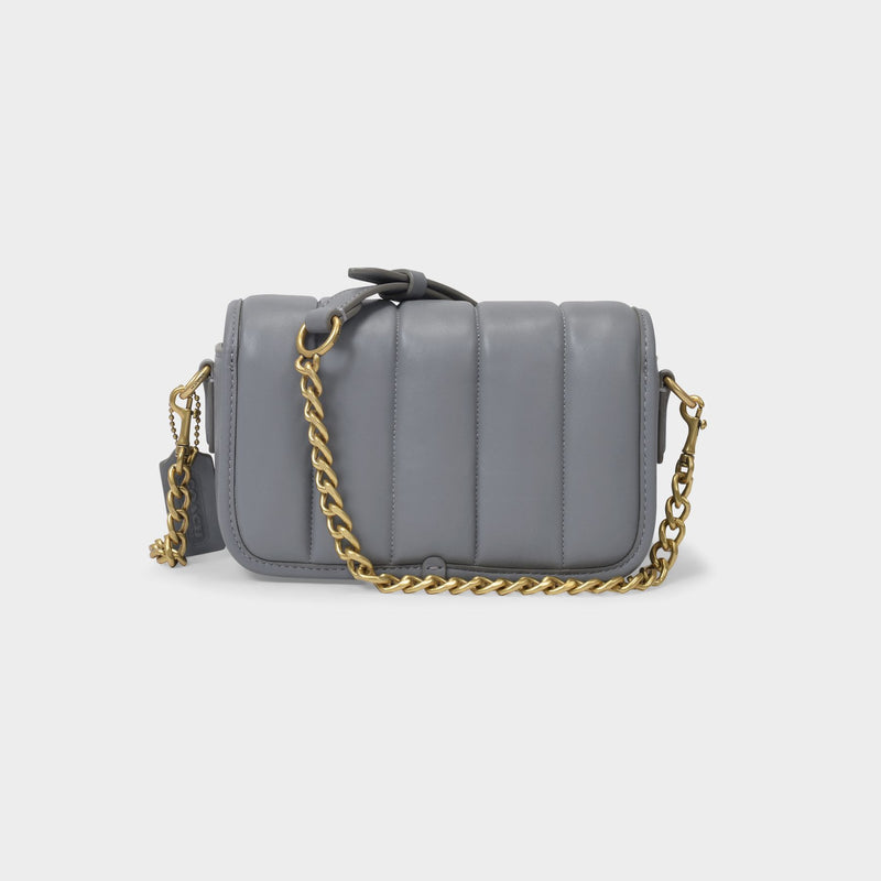 Dinky Bag in Grey Quilted Leather