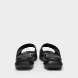 1017 Alyx 9sm Mono Slide黑色光面牛皮凉鞋 情侣款
