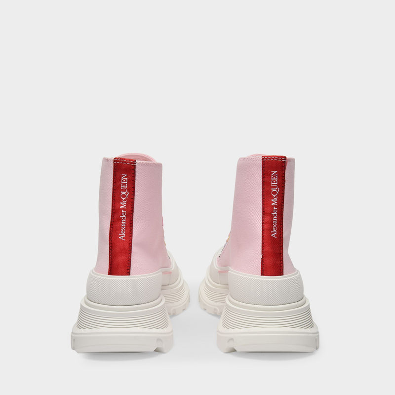 Tread Slick High 粉色高帮帆布橡胶厚底鞋