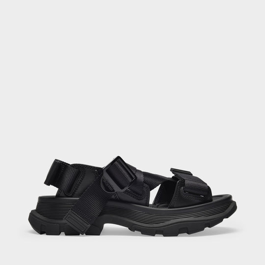 Tread Sandals 黑色帆布凉鞋