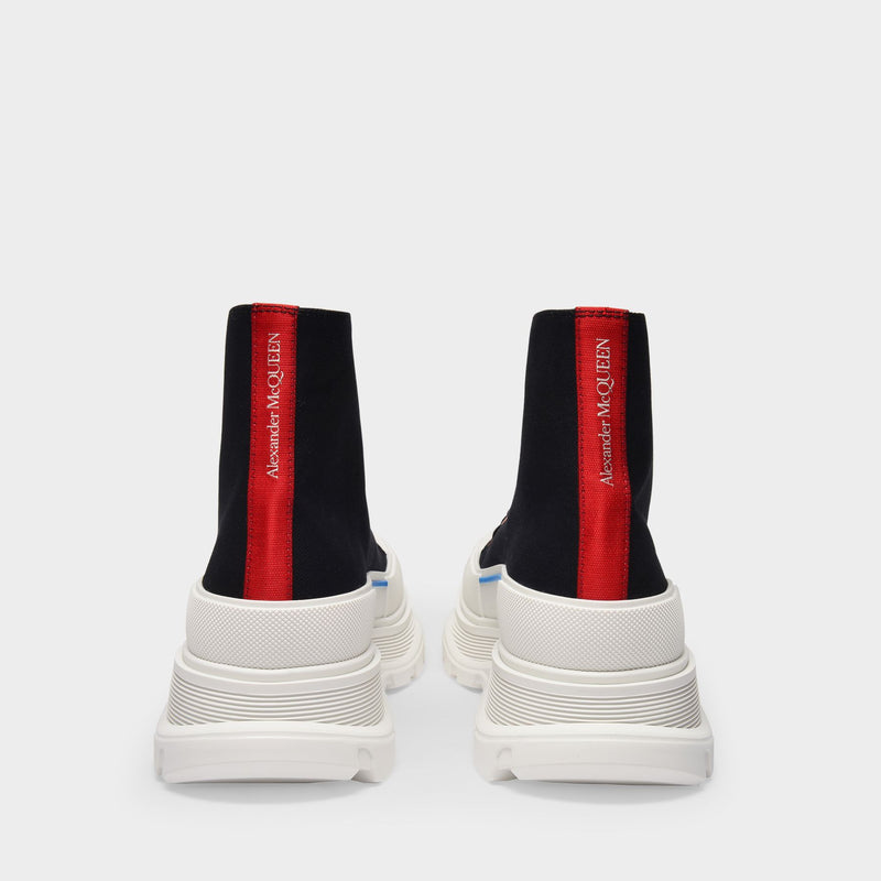Tread Slick Sneakers黑白拼色高帮帆布橡胶厚底鞋