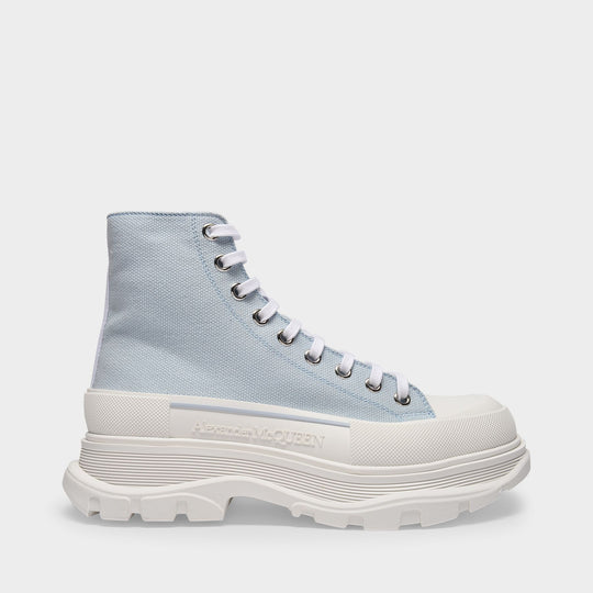 Tread Slick Sneakers 灰白拼色高帮帆布橡胶厚底鞋