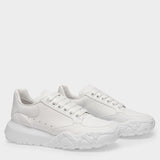 Court Sneakers白色牛皮内里厚底运动鞋