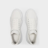 Court Sneakers白色牛皮内里厚底运动鞋