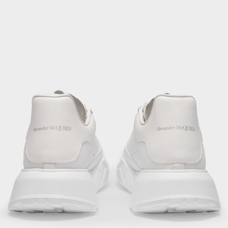 Court Sneakers白色牛皮内里厚底运动鞋