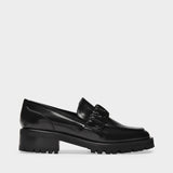 Chouchou Square Loafer in Black Leather