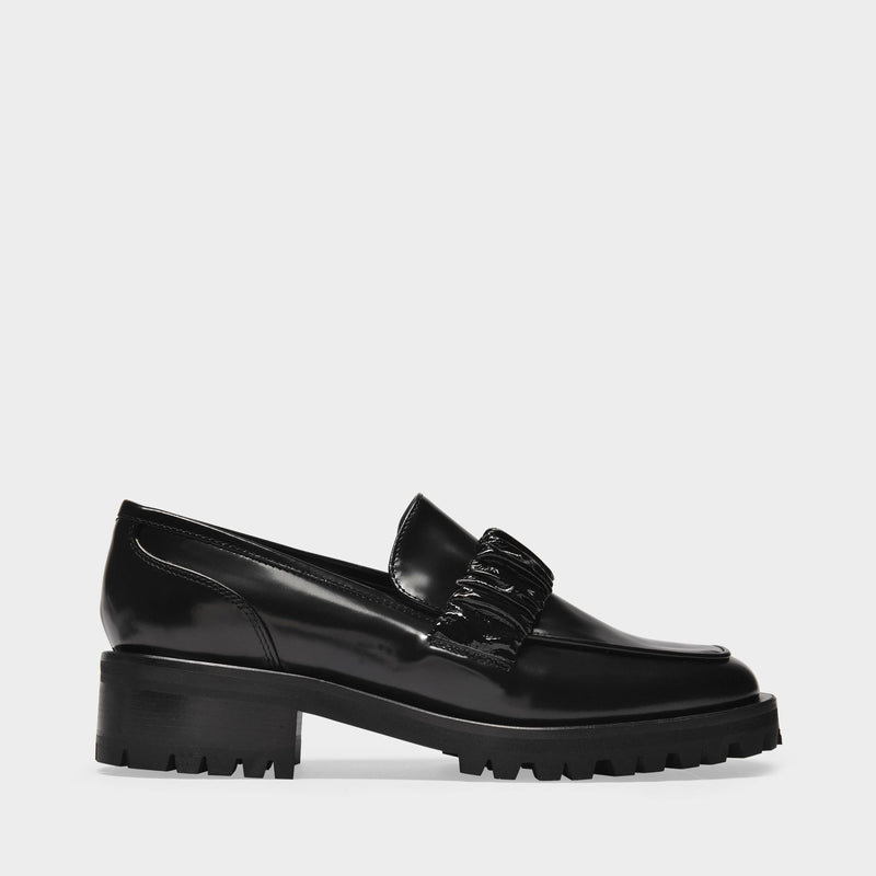 Chouchou Square Loafer in Black Leather