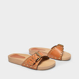 Jaso Sandals in Neutral Leather