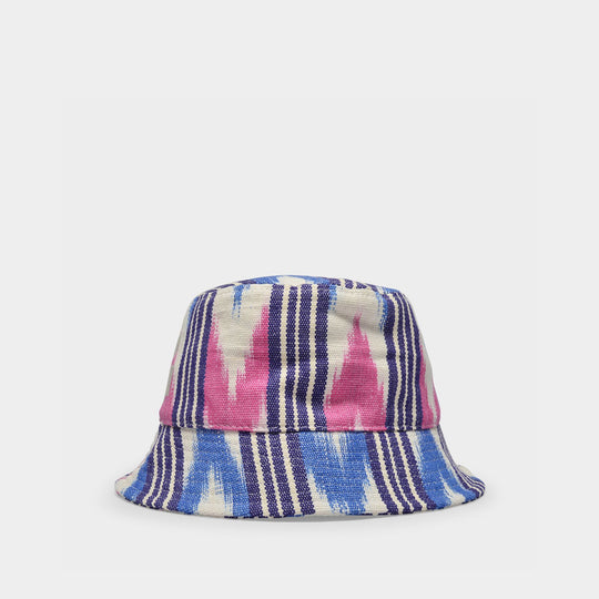 Hailey米色条纹帆布棒球帽