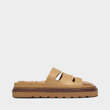 Rejina Pyo Maggie Sandal 25Mm光面揉皱皮质凉鞋