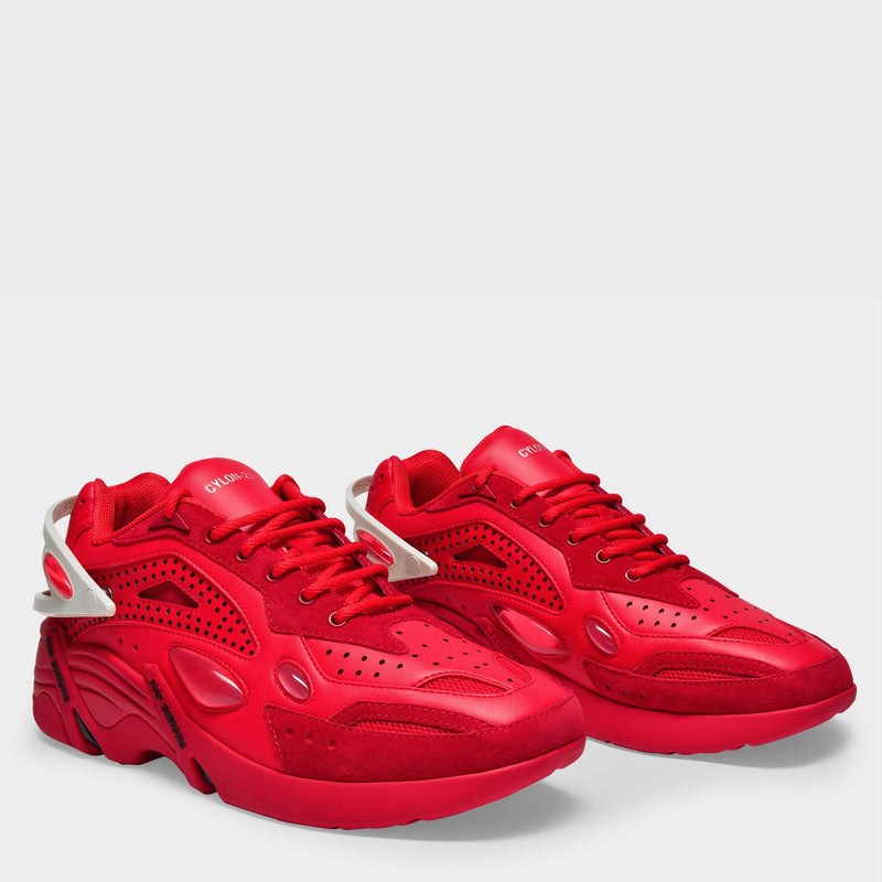 Raf Simons Cylon-21 男士纤维拼皮质运动鞋休闲鞋男女情侣同款
