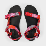 Arizona Love Trekky Quilt红色印花帆布沙滩鞋 凉鞋