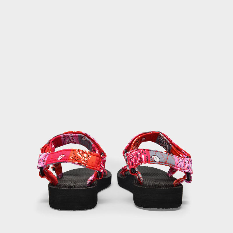 Arizona Love Trekky Quilt红色印花帆布沙滩鞋 凉鞋