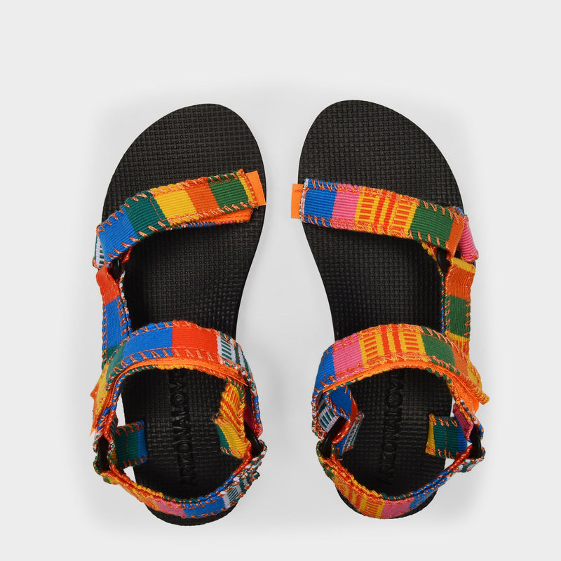 Trekky Sandals in Multicoloured Polyester