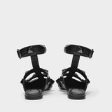 Ankle Strap T.05 Ballerinas in Black Leather