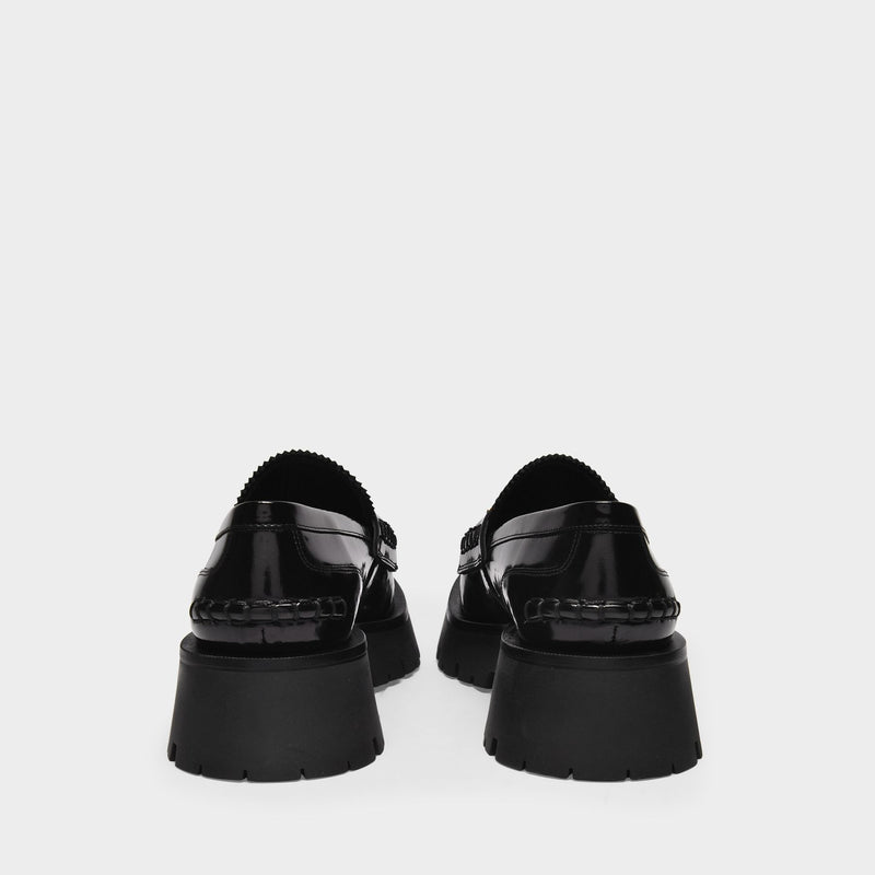 Carter Lug 45黑色牛皮乐福鞋