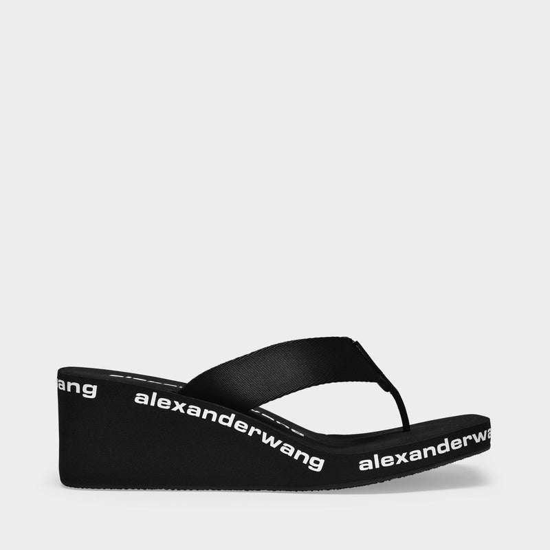 亚历山大王 Alexander Wang Aw Sandals 尼龙坡跟方头凉鞋22新款