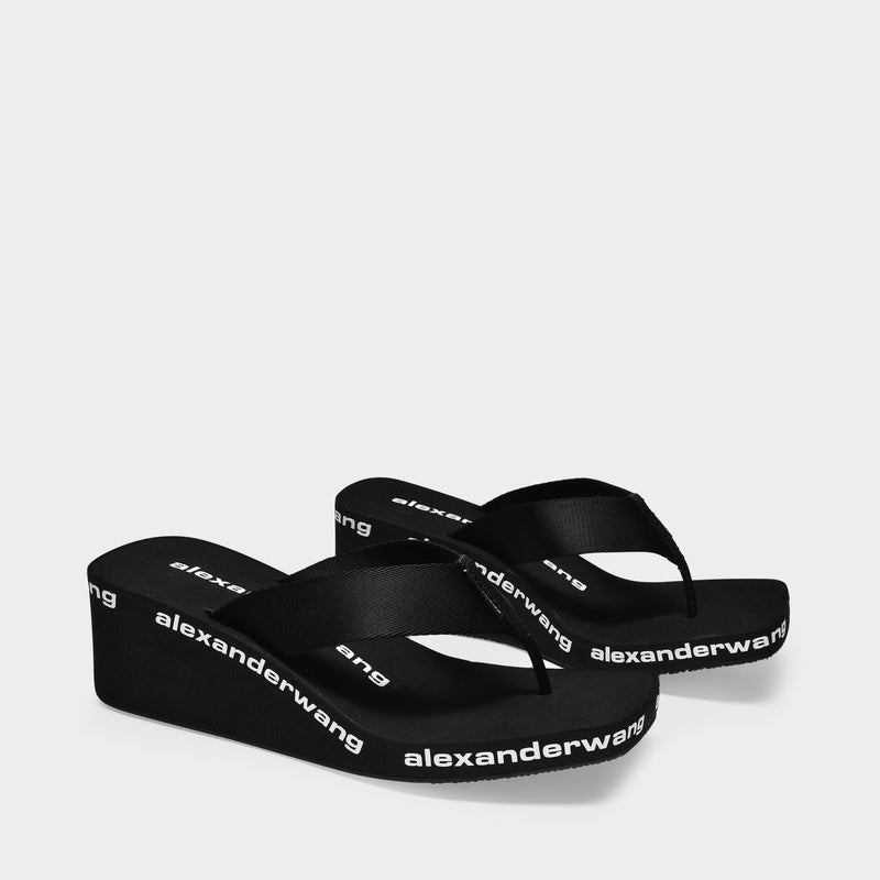 亚历山大王 Alexander Wang Aw Sandals 尼龙坡跟方头凉鞋22新款