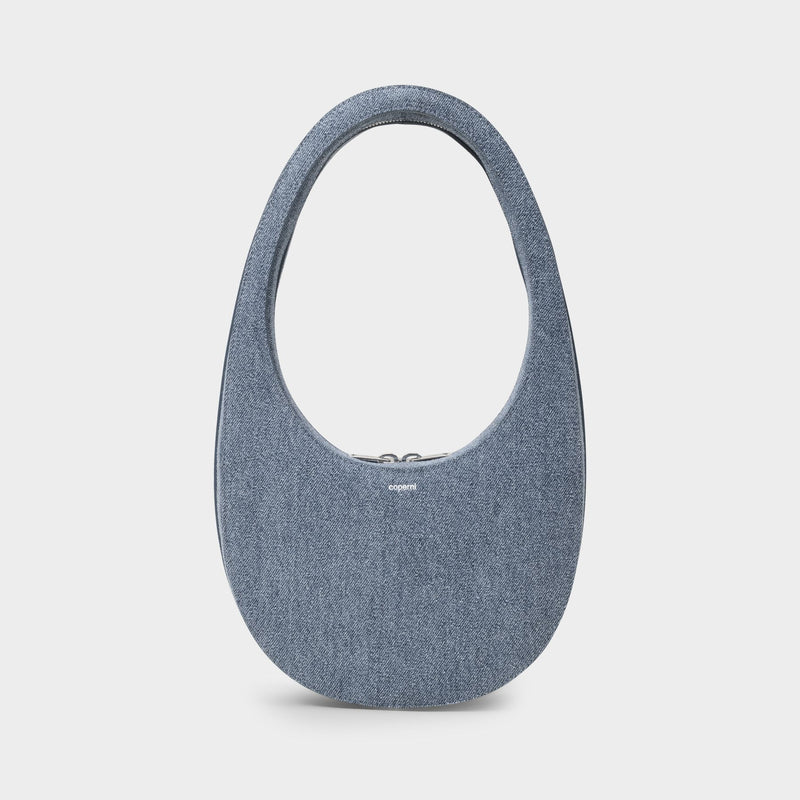 Coperni Denim Swipe Bag蓝色牛仔帆布手提蛋形包