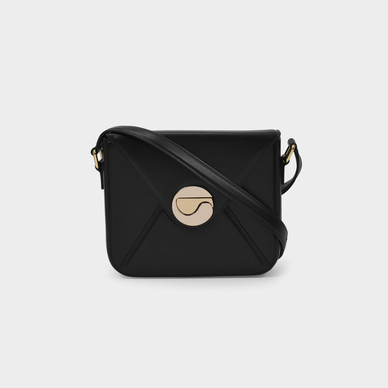 Small Mailbox Bag in Black Leather