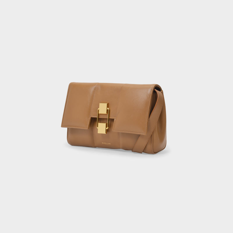 Midi Alexandria Bag in Taupe Leather