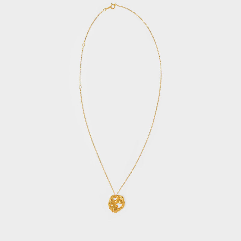 The Craters We Know Necklace in Gold Plated Bronze