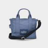 Mini Traveler Tote Bag in Blue Shadow Cotton