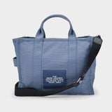 Small Traveler Tote Bag in Blue Shadow Cotton