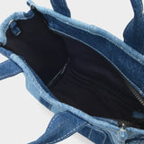 Mini Traveler Tote in Blue Denim Cotton