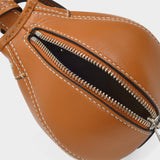 Nano Punch Bag in Camel Grained Leather