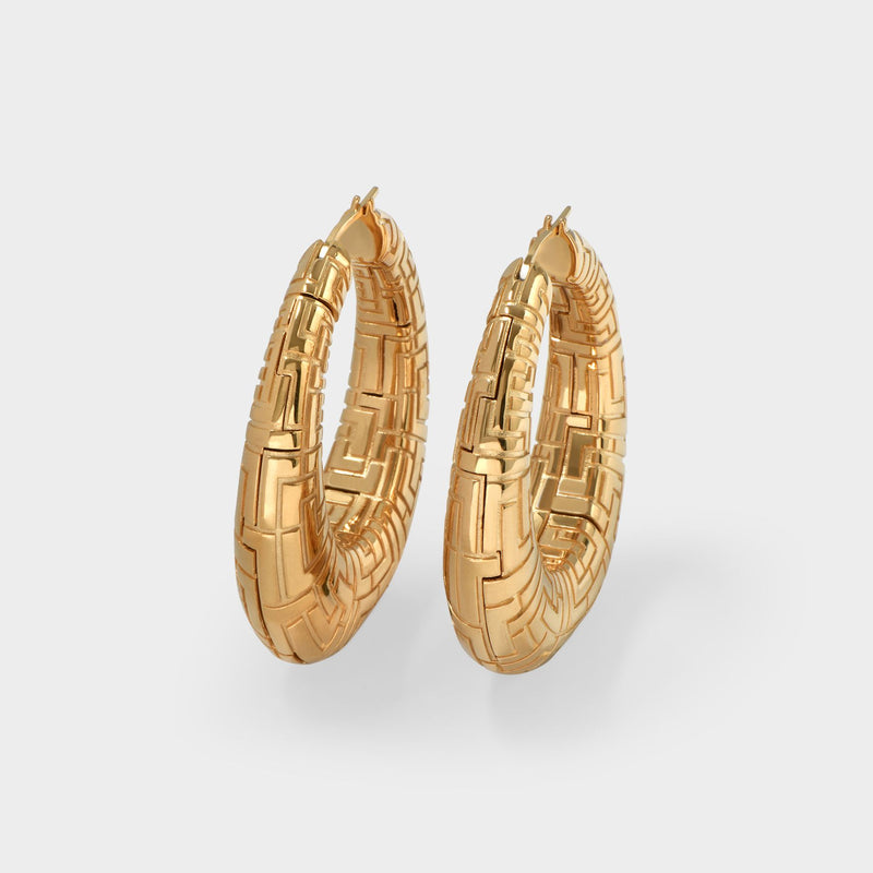 Leda Madera Geena Earrings 镀金黄铜耳环正品